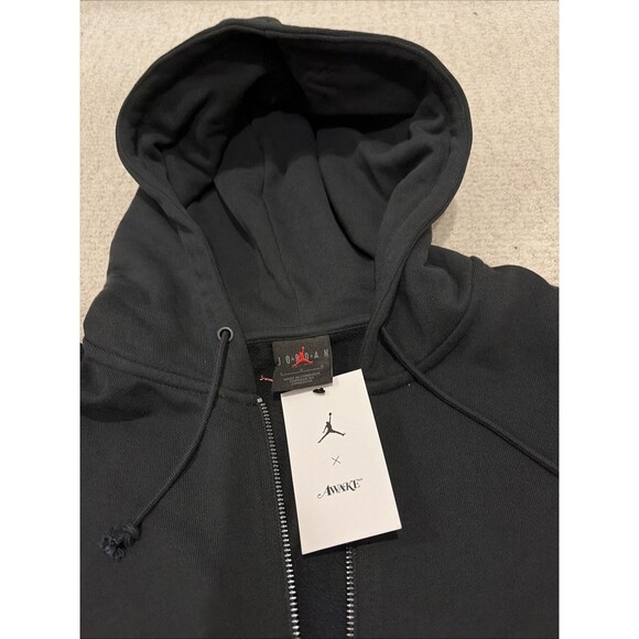 NWT Rare Awake NY x Jordan Full-Zip Fleece Hoodie Black Men's Size Large nike - Picture 4 of 10